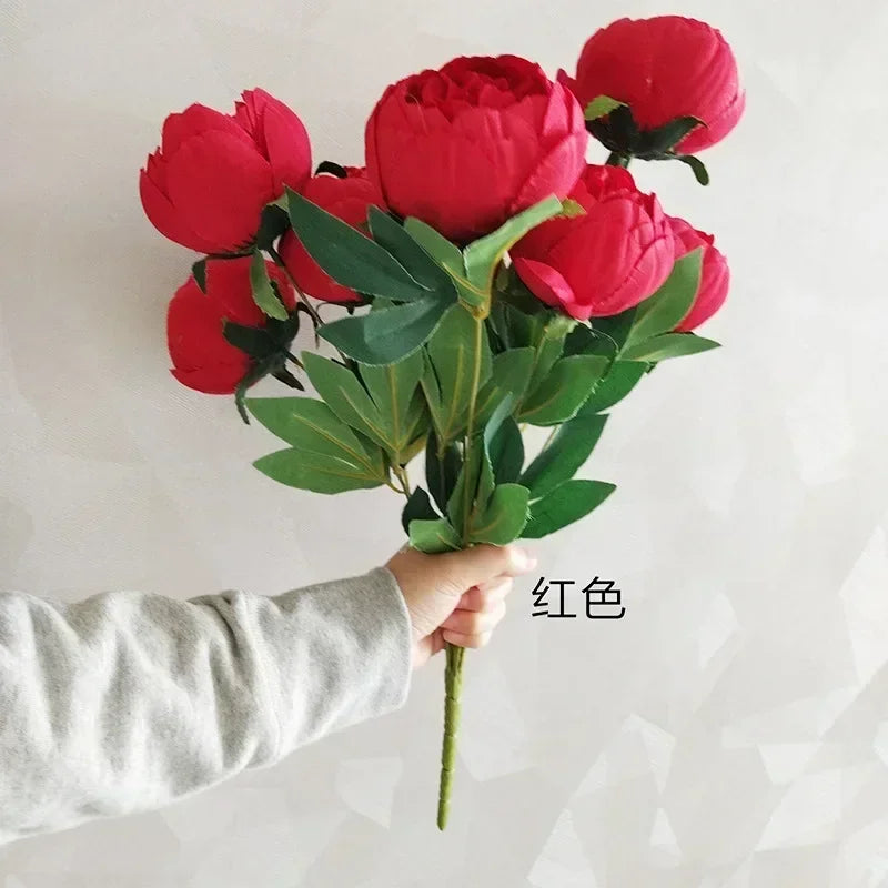 bouquets de pivoines artificielles pour décoration intérieure élégante - vue 9 sur 14