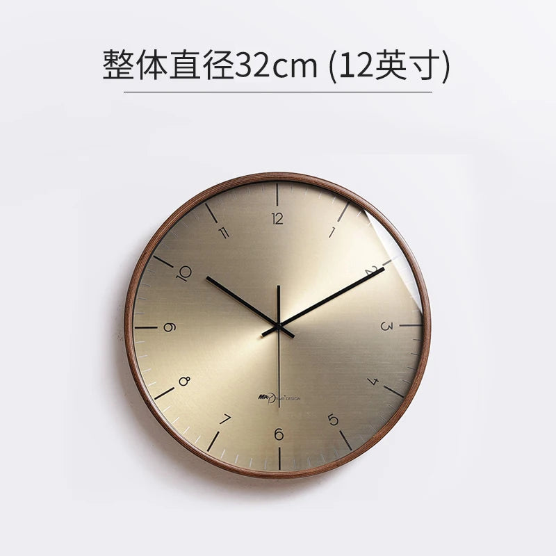 horloge murale moderne en bois massif pour décoration intérieure - vue 9 sur 12