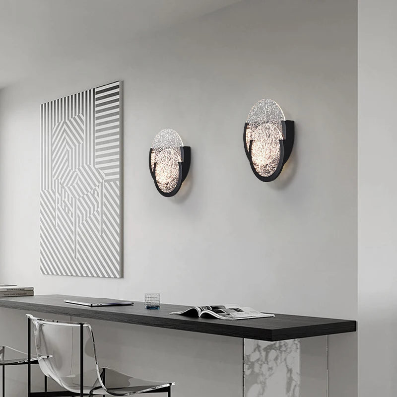 applique murale minimaliste en acrylique lumière créative pour intérieur - vue 3 sur 7