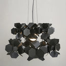 lustre à led moderne en fer pour décoration intérieure