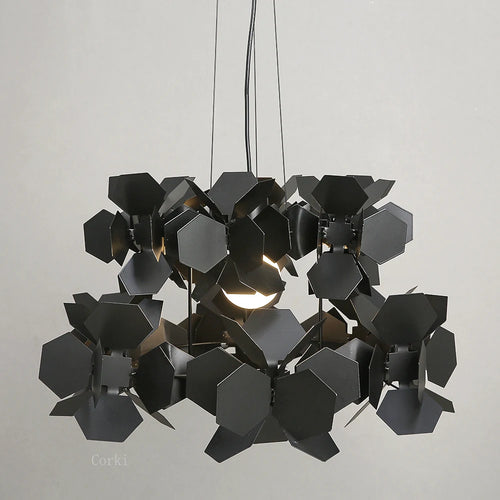 lustre à led moderne en fer pour décoration intérieure