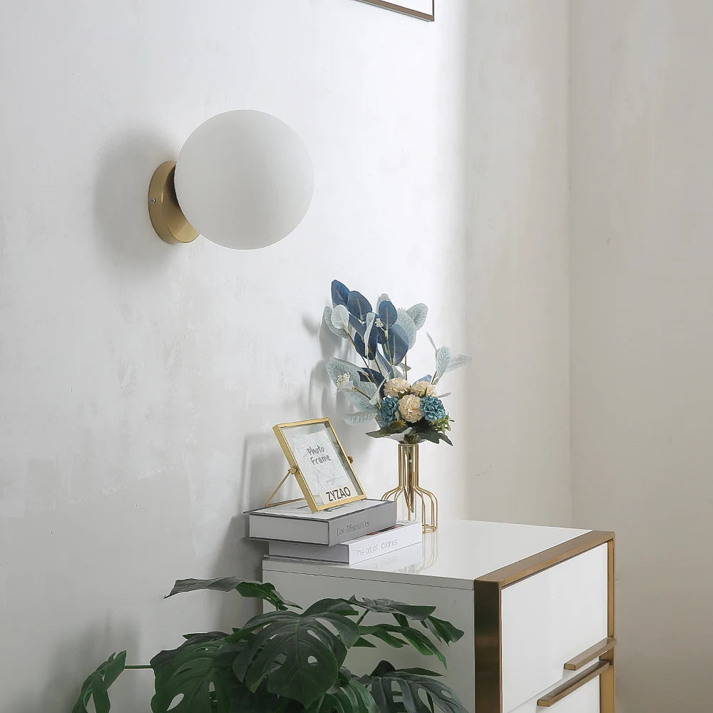 Nordic luxury minimalist LED metal wall light - vue 5 sur 8