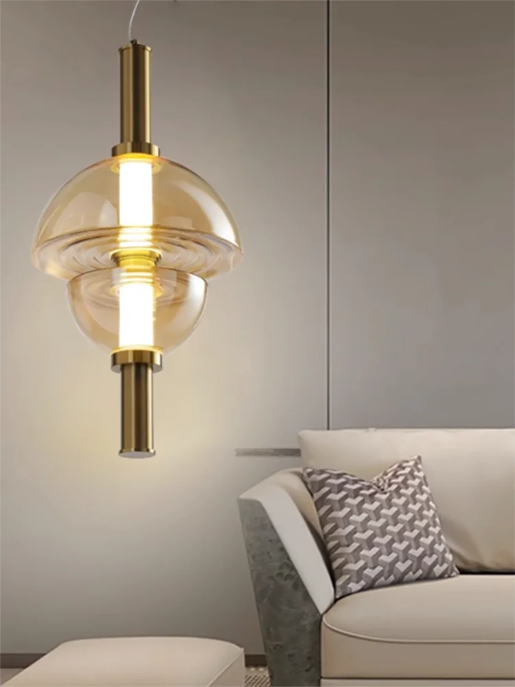 lustre en verre design nordique pour espace moderne - vue 6 sur 11