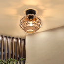 lustre de plafond encastré en rotin vintage rustique