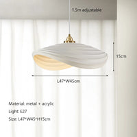 Nordic minimalist Wabi Sabi cream style LED pendant light for restaurant, bar, dining room, loft, home decor and stairs chandelier