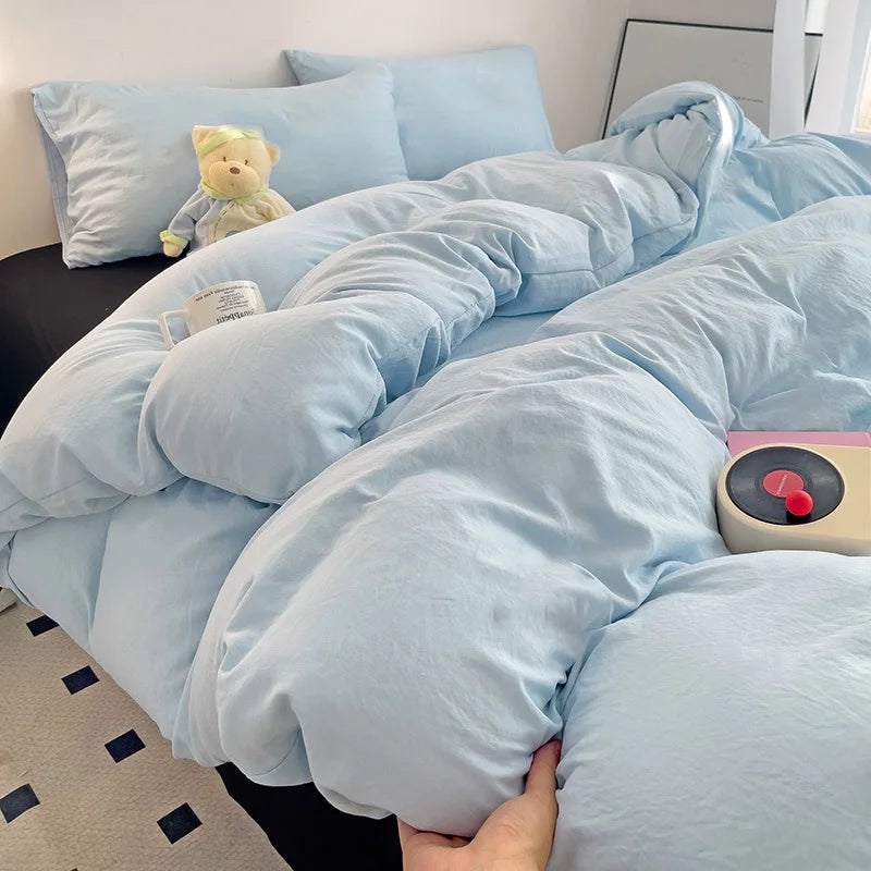 housse de couette simple en coton doux et respirant