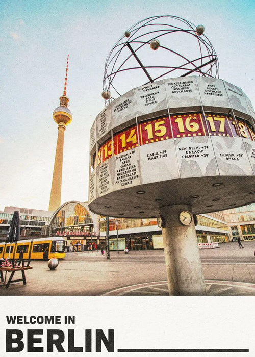 affiche décorative de sites touristiques en villes allemandes