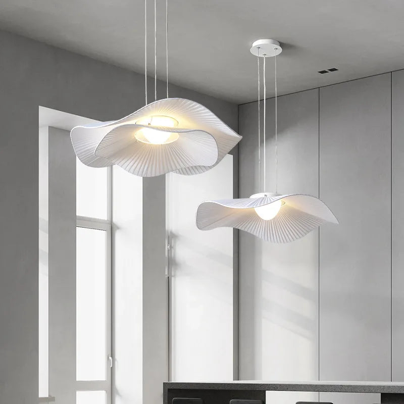 lustre nordique design lotus éclairage led moderne pour intérieur - vue 3 sur 10