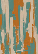 Colourful abstract poster reproduction on canvas for interior decor