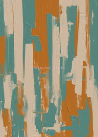 Colourful abstract poster reproduction on canvas for interior decor