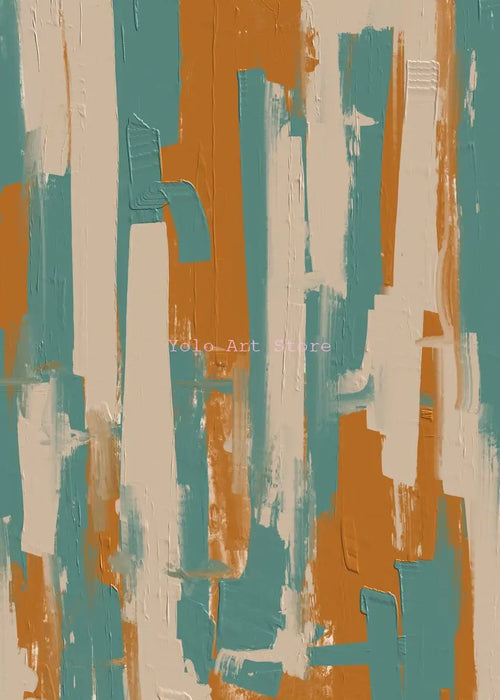Colourful abstract poster reproduction on canvas for interior decor
