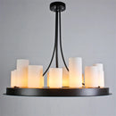 Vintage LED glass candle chandelier pendant for living room, dining, kitchen, restaurant