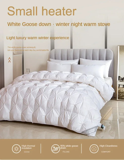 Temperature controlled down quilt, white goose down quilt, single person cotton quilt with thickened core for warmth and comfort - vue 3 sur 11
