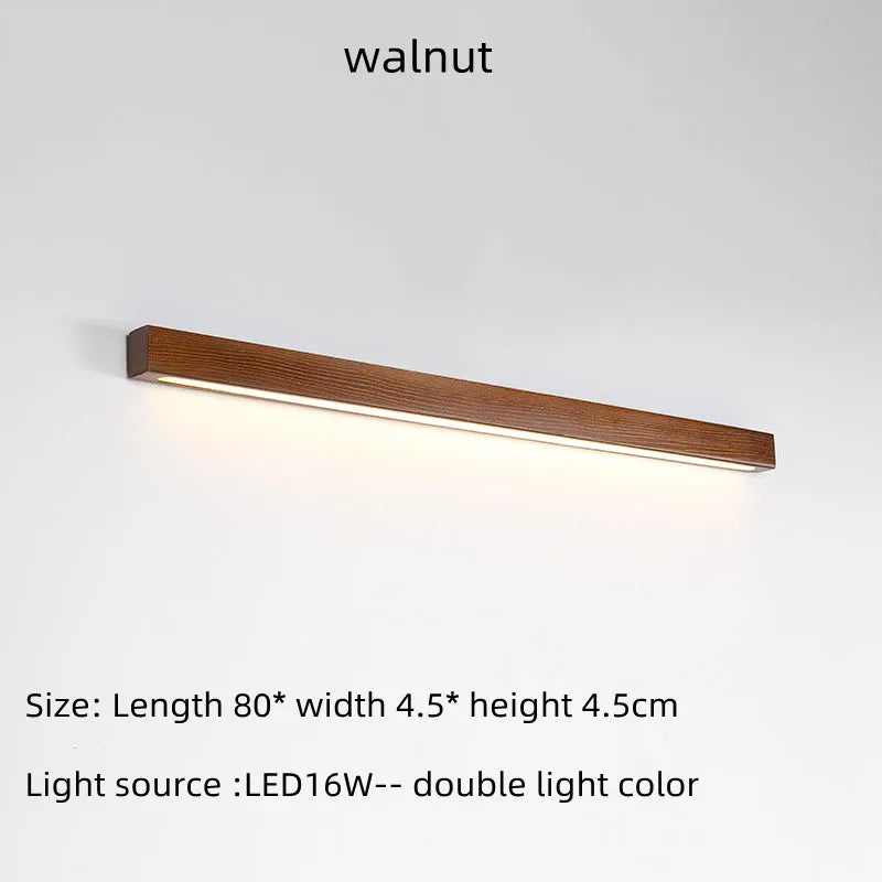 Applique murale LED double couleur en bois de noyer - vue 11 sur 12