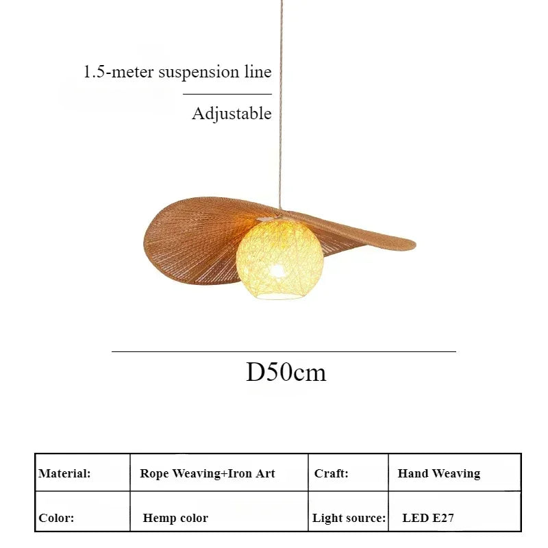 suspension japonaise en corde de chanvre pour décoration moderne - vue 17 sur 21