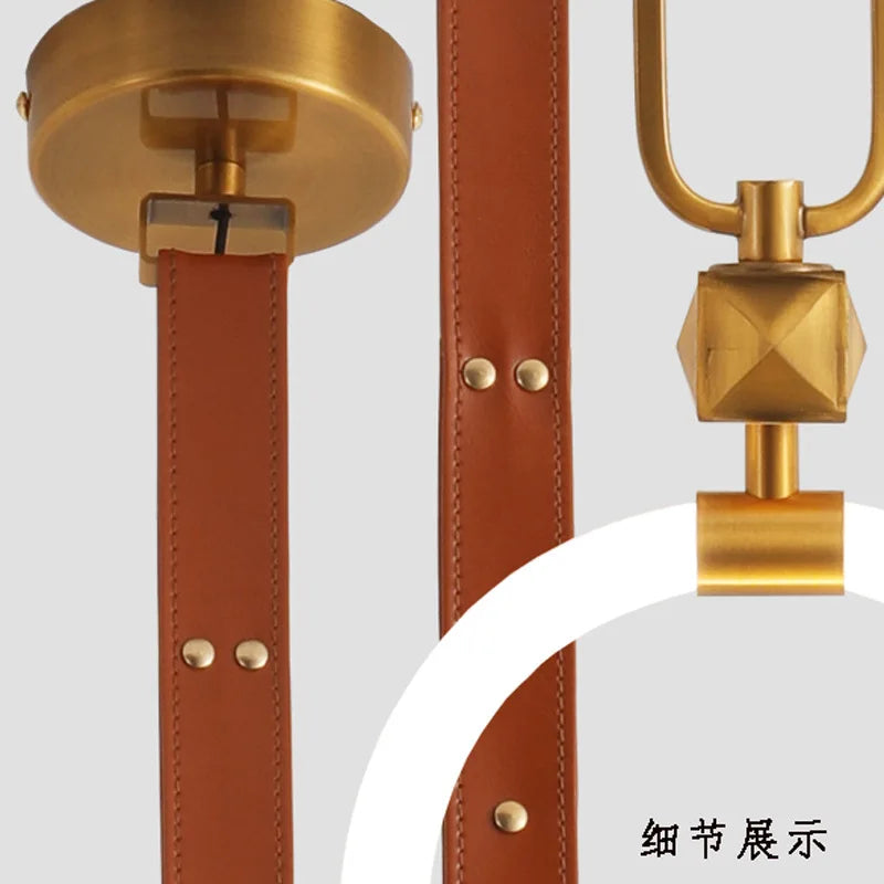 plafonnier à anneau simple design nordique lumineux suspendu intérieur - vue 5 sur 7
