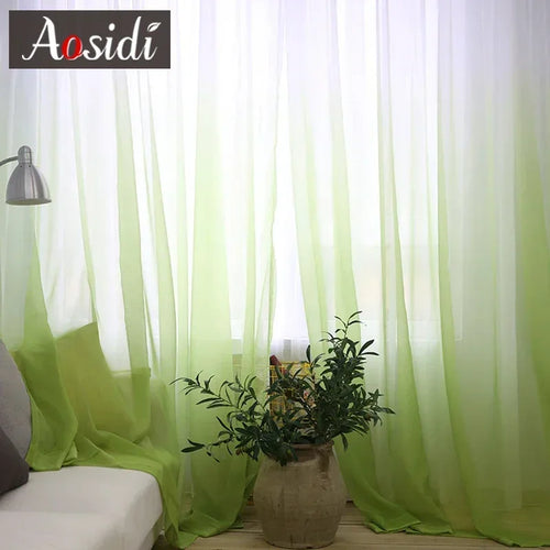 Voilage tulle dégradé moderne léger pour salon chambre