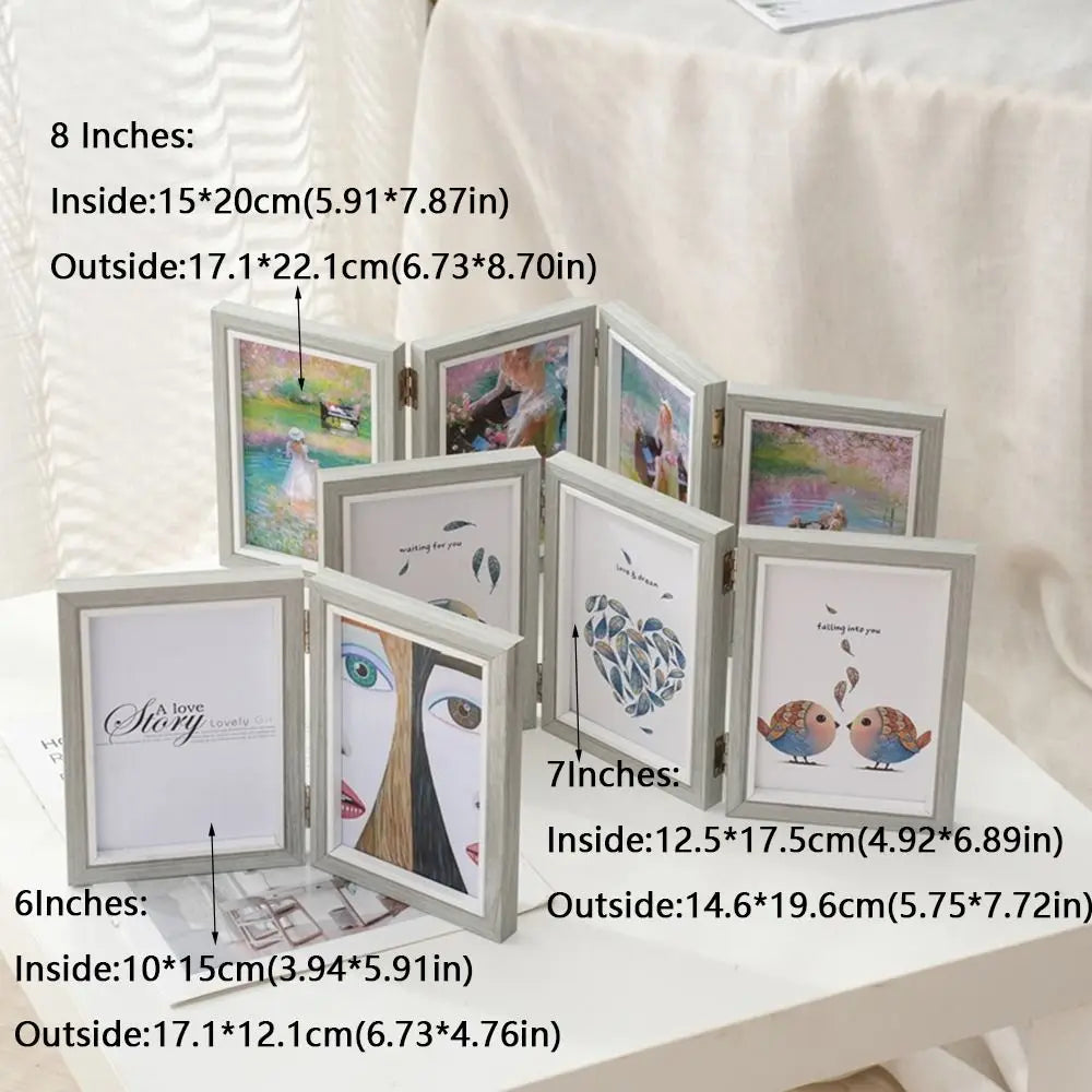 cadre photo pliable en bois pour album de bureau - vue 7 sur 14