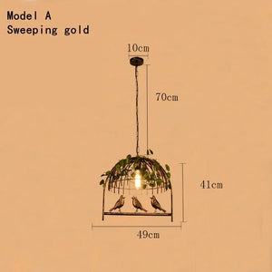 Botanical chandelier for restaurant and bar decor