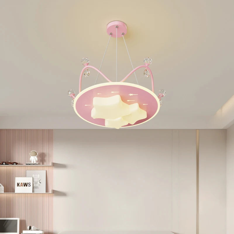 lustre nuage cristal romantique pour chambre d'enfant décoratif - vue 5 sur 21