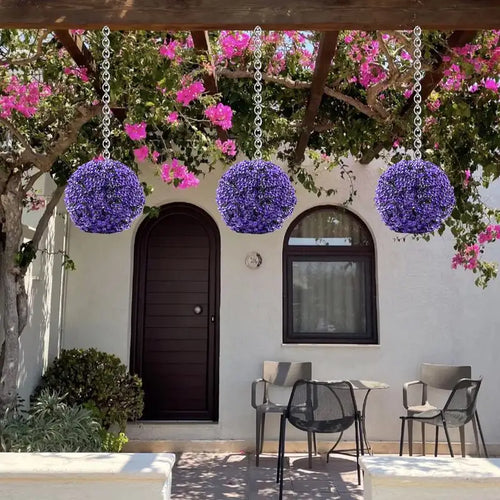 boules de topiaire en gazon artificiel pour décoration extérieure