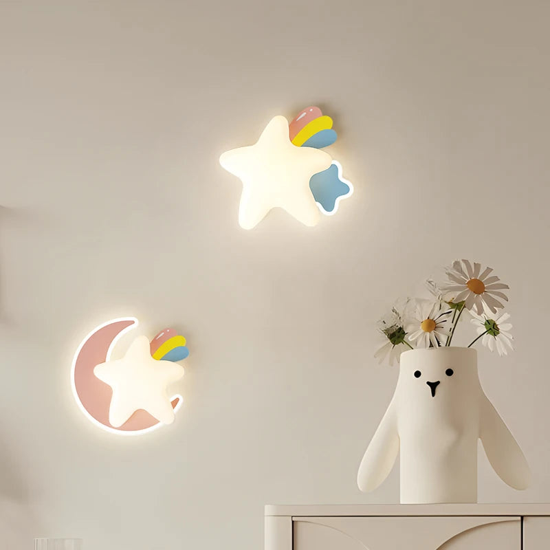 applique murale enfant design étoile princesse pour chambre à coucher - vue 5 sur 10