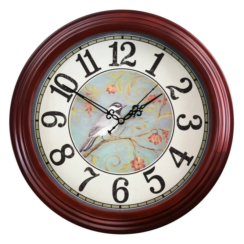horloge murale silencieuse personnalisable en bois moderne rétro - vue 17 sur 25
