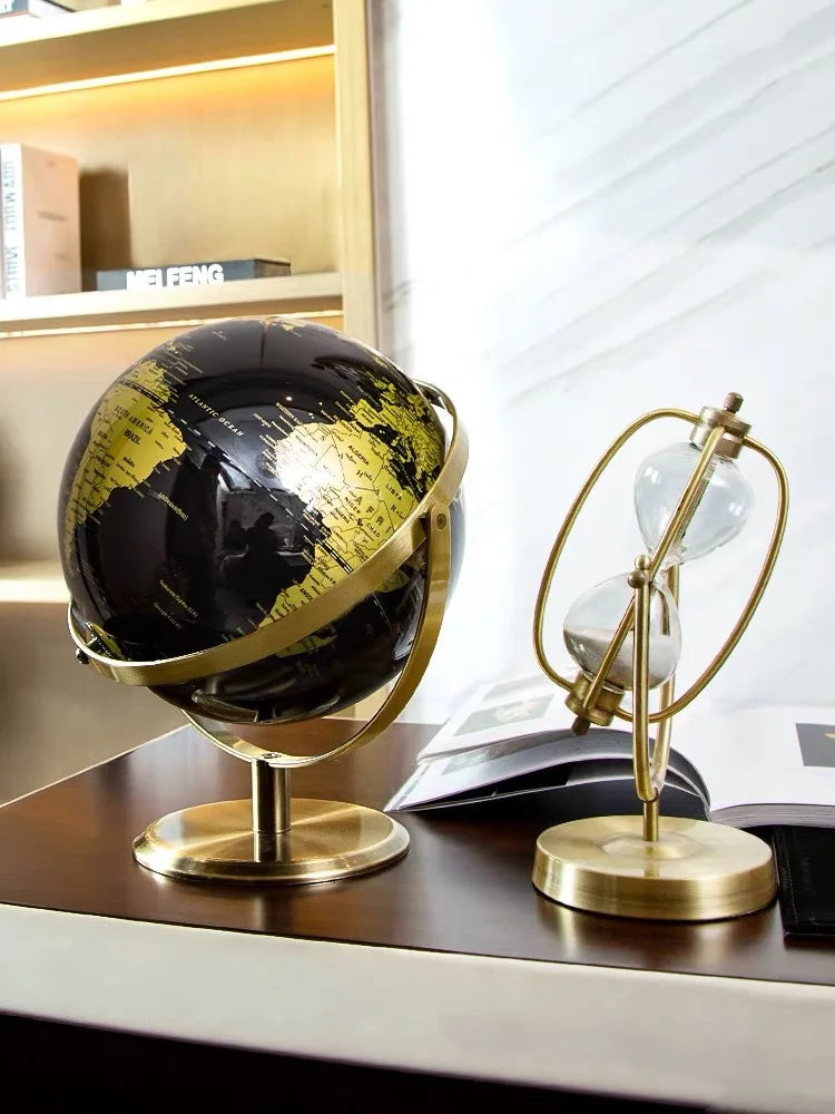 globe multilingue sur support métal pour décoration et enseignement géographique - vue 7 sur 8