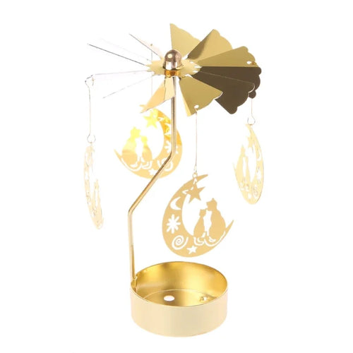 bougeoir rotatif en métal pour décorations de fête et cadeaux - vue 19 sur 19