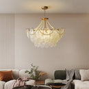 suspension moderne en verre clair style français luxe
