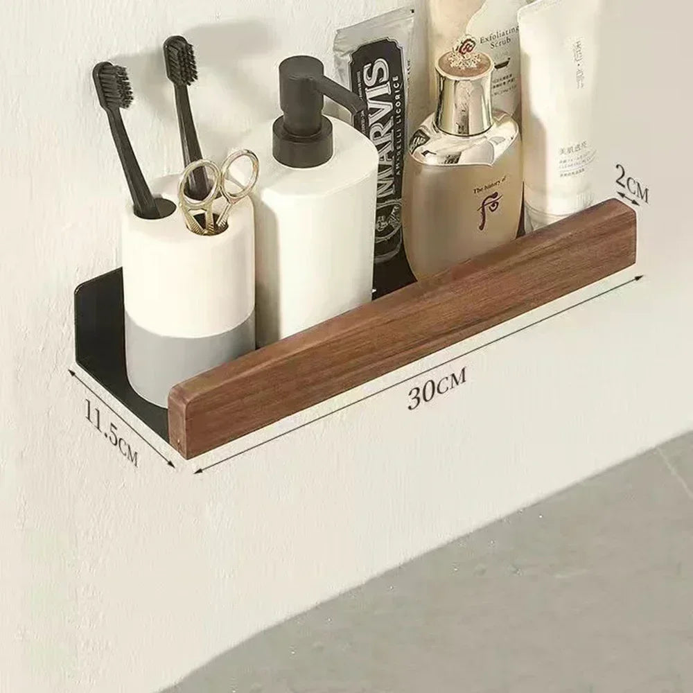 étagère en bois support d'angle sans perçage pour rangement - vue 4 sur 14