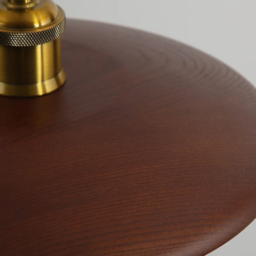 Lampe de style idyllique soucoupe volante bois lampes suspendues E27 Table à manger décor lumière Restaurant chevet salon de thé chapeau lampe suspendue - vue 7 sur 12