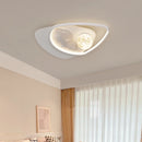 Minimalist nordic style LED ceiling light with eye protection, moon shape