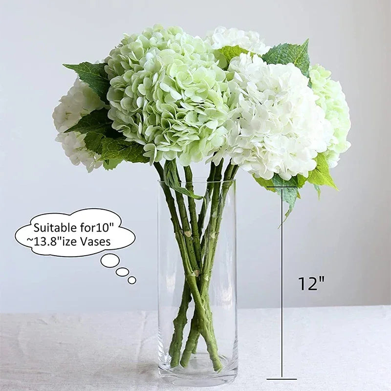Set of 4 realistic artificial hydrangea flowers for decoration and weddings - vue 4 sur 18