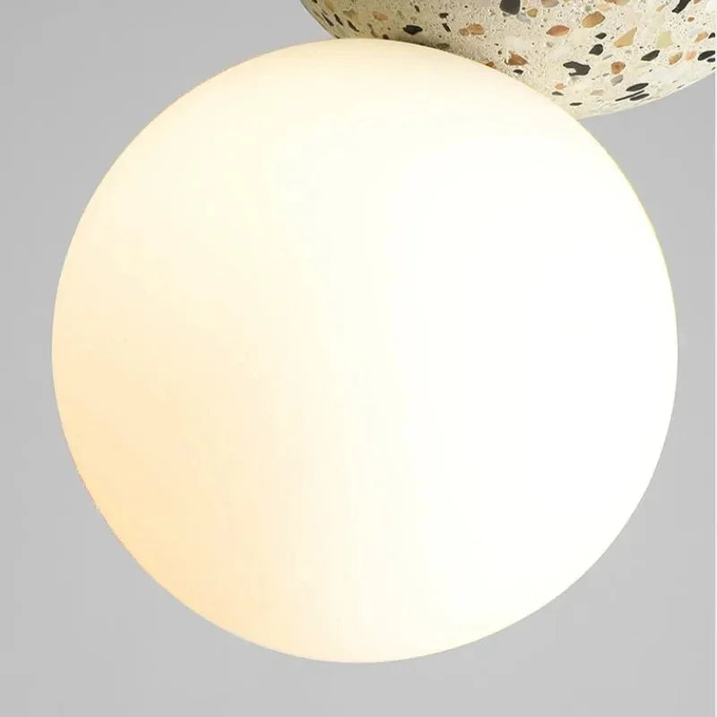 suspension moderne en terrazzo design nordique pour décoration intérieure - vue 6 sur 9