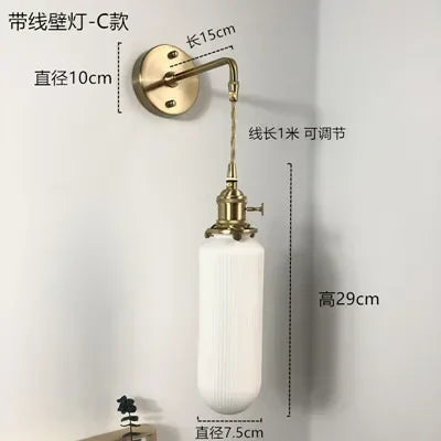 Minimalist Japanese retro ceramic pendant light for interior decoration - vue 18 sur 21