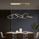 suspension moderne en acier inoxydable doré pour décoration artistique
