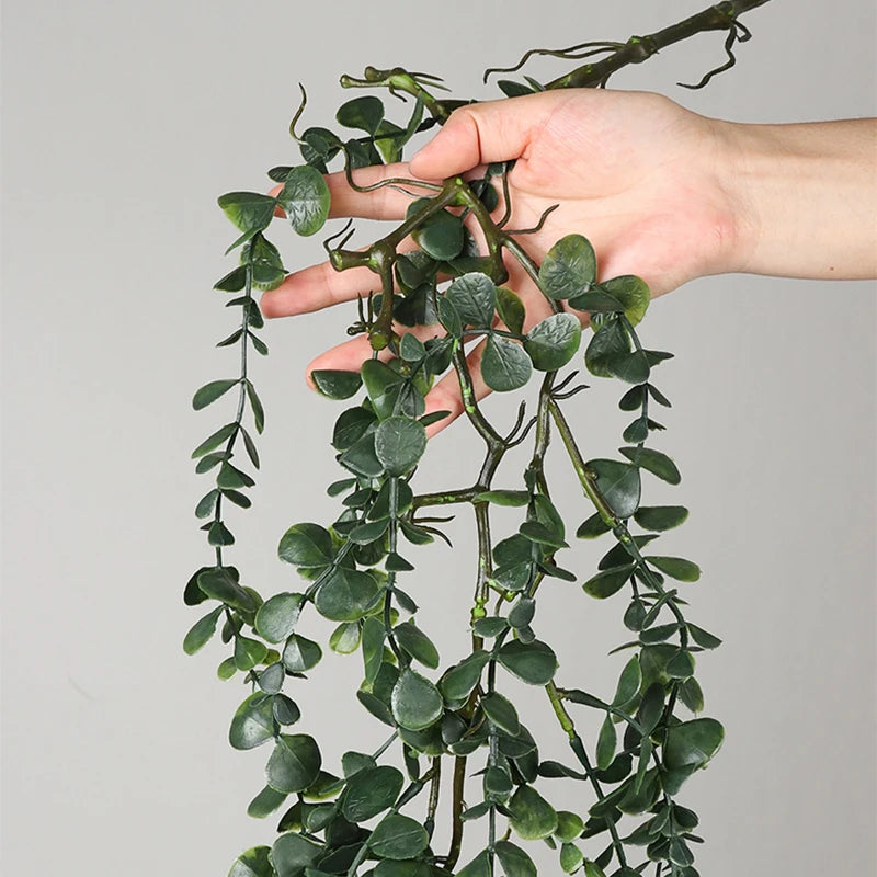 feuilles d eucalyptus artificielles en rotin pour décoration intérieure et extérieure - vue 4 sur 13