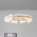 Lustres LED modernes Suspension en acrylique pour salon lustre en Bronze éclairage de chambre lampes suspendues Luminaire d'intérieur