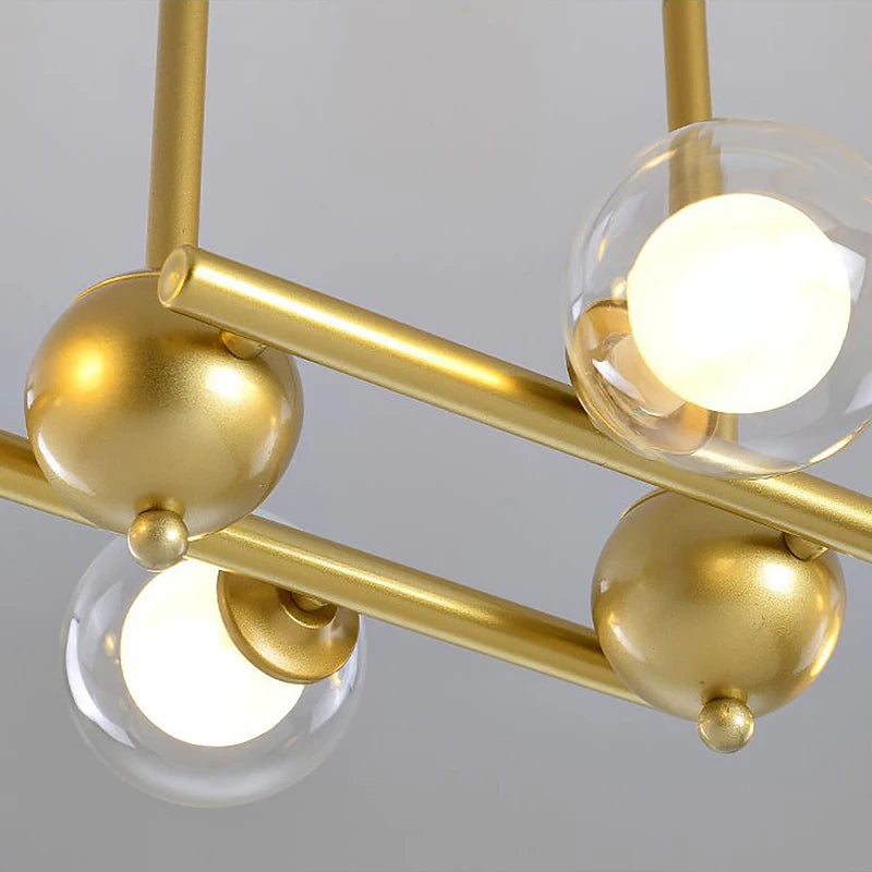 lustre moderne en verre pour éclairage intérieur décoratif - vue 6 sur 10
