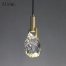suspension en cristal led élégante pour décoration intérieure moderne