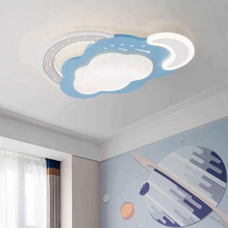 plafonnier moderne nuage arc-en-ciel pour chambre enfant - vue 6 sur 8