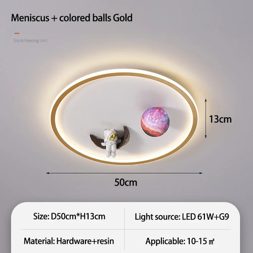 SANDYHA moderne espace planète plafonnier lampe de dessin animé chambre d'enfants Lampa Sufitowa Techo Plafonnier lampara Colgantes Para - vue 15 sur 16
