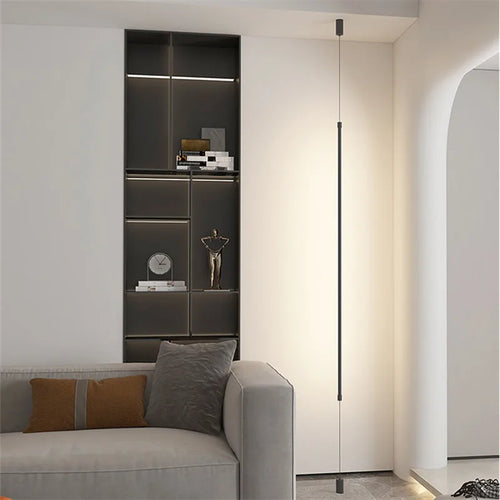Minimalist hanging LED floor lamp modern design for interior decoration - vue 4 sur 12