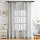 Voilage imitation lin sur mesure extra long salon