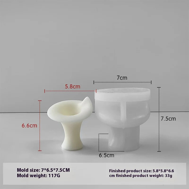 moule en silicone pour chandelier d'aromathérapie décoratif à faire soi-même