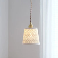 suspension moderne en céramique et cuivre pour décoration intérieure