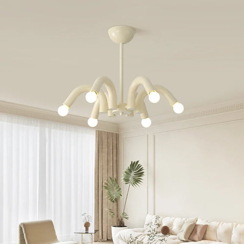 Modern milky white LED pendant light, living room, bedroom, children's room, creative decoration pendant light - vue 2 sur 11