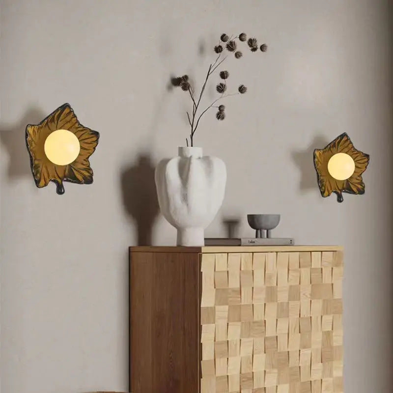 applique murale en résine design nordique moderne  lumière décorative - vue 3 sur 8