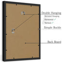 3pcs 11x14 Picture Frames Boxed Set, Display Pictures A4-Size With Mat or 11x14 Without Mat, Black/White/Burlywood Photo Frames